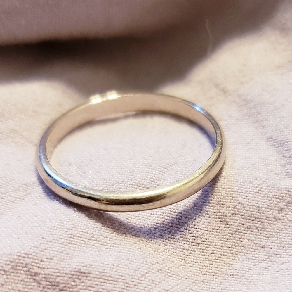 14k white gold band
